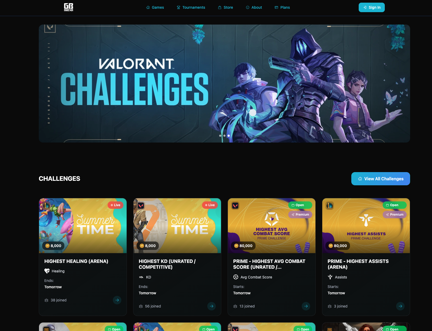 GBarena Platform Interface